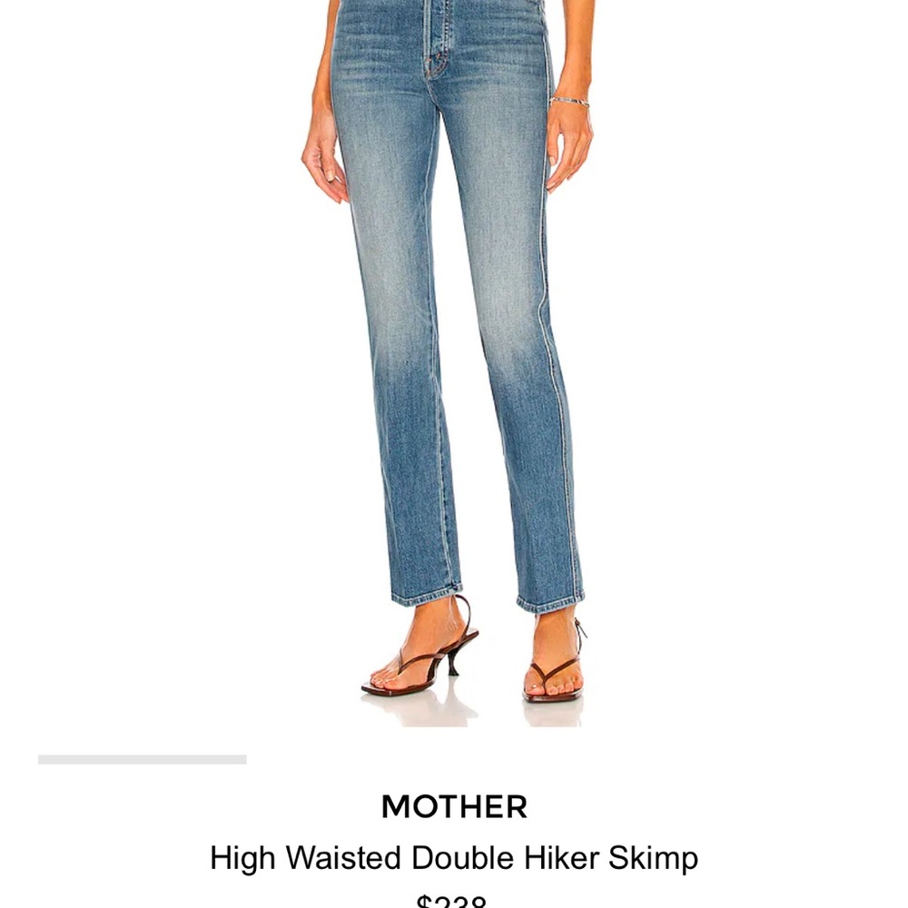 MOTHER Women's Blue Straight Leg Jeans